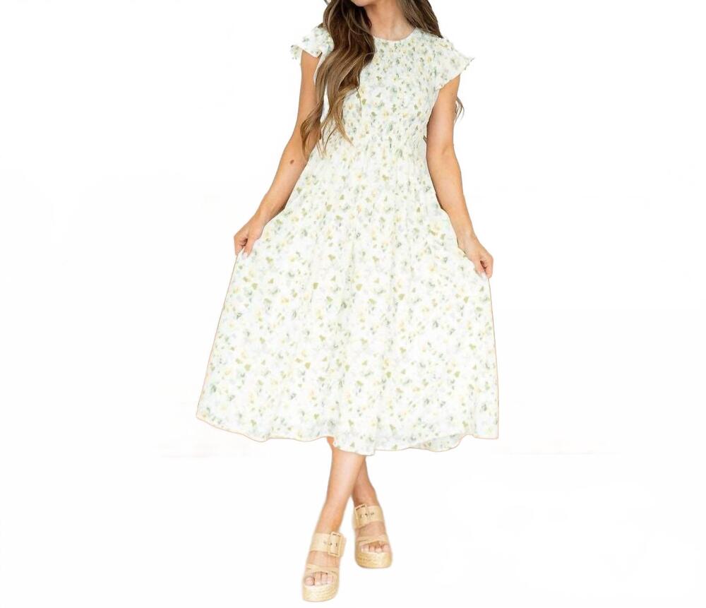 NEW INDIE & CO maisie midi sundress - plus in blue/green